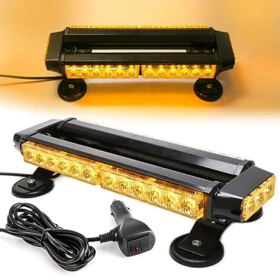 Afbeelding van ROUTEKING led stroboscooplicht, knipperlicht, veiligheids zwaailicht, met 30 leds, hoge intensiteit, voor noodwaarschuwing (barnsteenkleur)