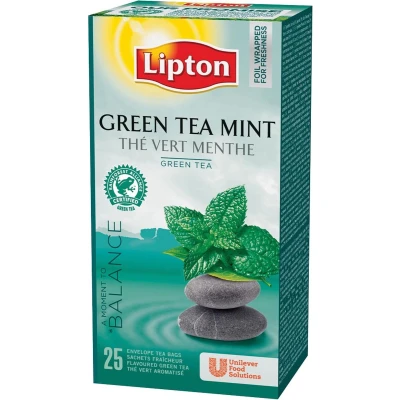 Afbeelding van Lipton Balance Green Tea Mint doos 25 theezakjes