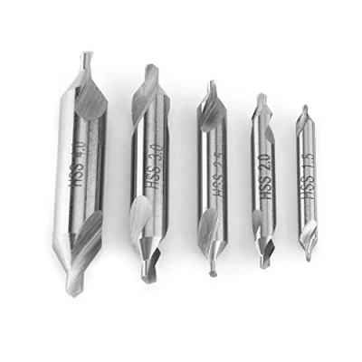 Afbeelding van 5 stuks centreerboor met twee uiteinden 60 graden 1,5/2,0/2,5/3,0/4,0 mm conische boren voor positionering en behandeling van afschuining