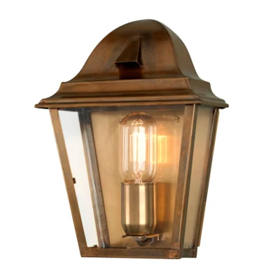 Afbeelding van Elstead Lighting LED Wand Buitenlamp St James 1X E27 Max 60W IP44 Dimbaar Aged Brass