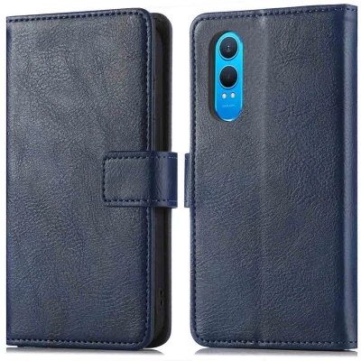 Afbeelding van imoshion Hoesje Geschikt voor OnePlus Nord CE 4 Lite 5G Met Pasjeshouder Luxe Bookcase Donkerblauw