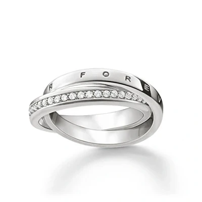 Afbeelding van THOMAS SABO Together Forever TR2099 051 Damesring, 925 sterling Zilver, synthetische stenen, zirkonia, zirkonia