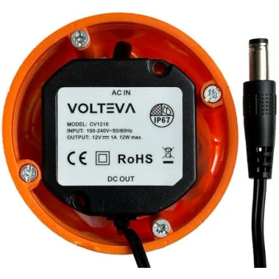 Afbeelding van 12 V DC 1 A inbouwvoeding IP67 waterdicht ideaal voor leds, IP camera&#039;s, routers enz. met aansluiting netadapter oplader omvormer transformator (12 A)