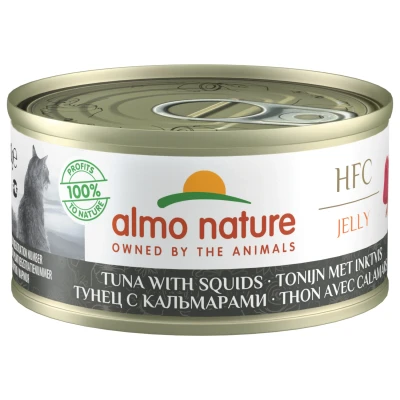 Afbeelding van Almo Nature Hfc Cat Jelly Blik 70 g Kattenvoer Tonijn&amp;Inktvis