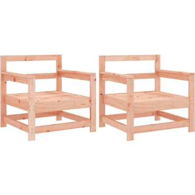 Afbeelding van Tuinstoelen 2 st massief douglashout