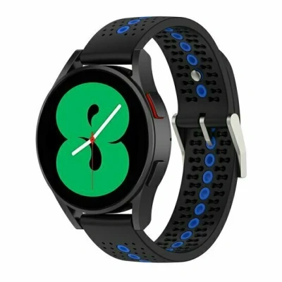 Afbeelding van Garmin Venu 2 &amp; 3 Dot Pattern bandje Zwart met blauw