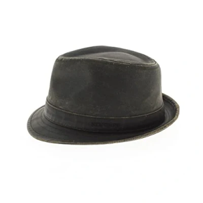 Afbeelding van STETSON Odessa Trilby Herenhoed Oilskin Trendy voor met voering, biezen, lente zomer Bruin