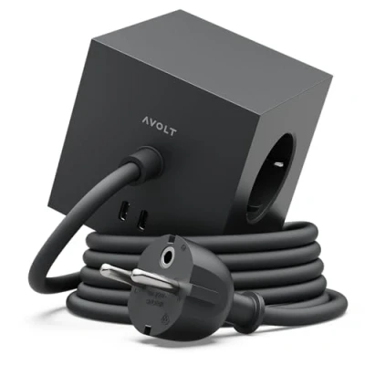 Image de Avolt Square 1 w/30W Dual USB C &amp; Magnet 1,8m Stockholm Black
