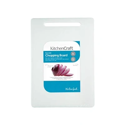 Afbeelding van KitchenCraft Grote snijplank niet giftige plastic wit 35 x 25 cm