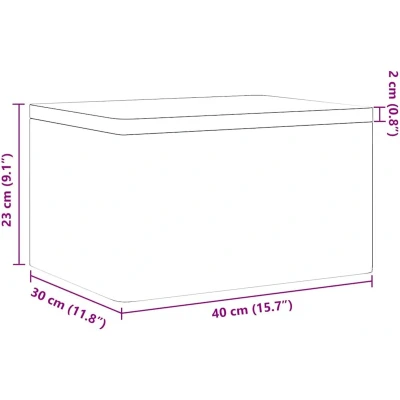 Afbeelding van vidaXL Houten kist met deksel 40x30x23 cm massief grenenhout zwart