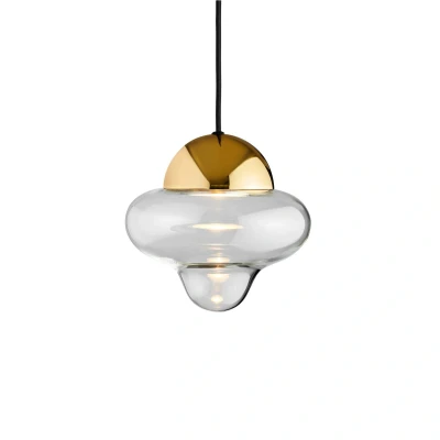 Afbeelding van Nutty hanglamp, helder/goudkleurig, Ø 18,5 cm, glas
