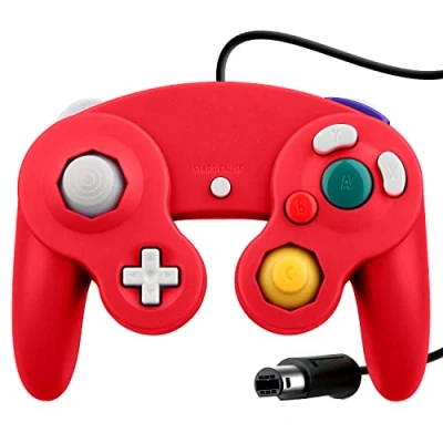 Image de OSTENT Manette de Jeu filaire compatible avec Nintendo Gamecube NGC vidéo Rouge