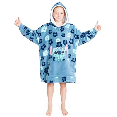 Afbeelding van Disney Kinderhoodie oversized geruite sweater voor kind of tiener Stitch Mickey Minnie