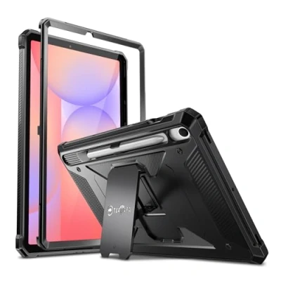 Afbeelding van FINTIE Tuatara beschermhoes voor Samsung Galaxy Tab S9 FE 10,9 inch / 11 2023, robuuste hybride met standaard en geïntegreerde displaybescherming, zwart