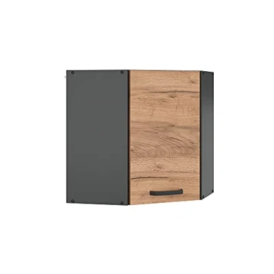 Afbeelding van Vicco Hoek hangkast R Line, Krachtige eik goud/Antraciet, 57 cm