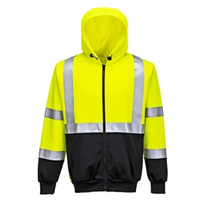 Afbeelding van Portwest Capuchontrui tweekleurig met hoge zichtbaarheid, maat: 4XL, kleur: geel/zwart, B315YBR4XL