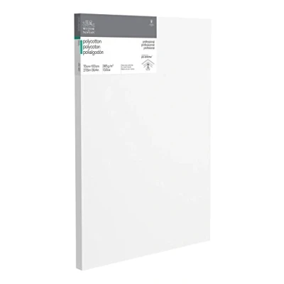 Afbeelding van Winsor &amp; Newton 6206065 Deep Edge professionele fotolijst van katoenmix, 385 g/m², drievoudige primer, middelgrote korrel, ideaal voor olieverf en acrylverf, 70 x 100 cm