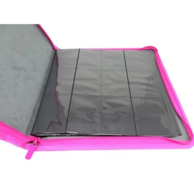Afbeelding van Docsmagic.de Premium Pro Player 12 Pocket Playset Zip Album Roze 480 kaartbinder MTG PKM YGO
