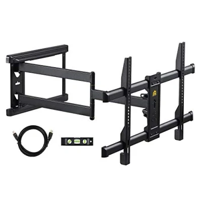 Afbeelding van FORGING MOUNT Draaibare en kantelbare wandhouder met 765 mm lange arm voor hoek /vlakke installatie, compatibel 37 tot 75 inch platte/gebogen tv&#039;s, VESA 600 x 400 mm, kan