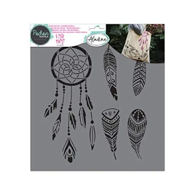 Afbeelding van Aladine Sjabloon 28x28 cm Veren