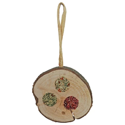 Afbeelding van Jr Farm Pik Schijf Trio Vogelspeelgoed 3.5 x 13 23 cm 70 g