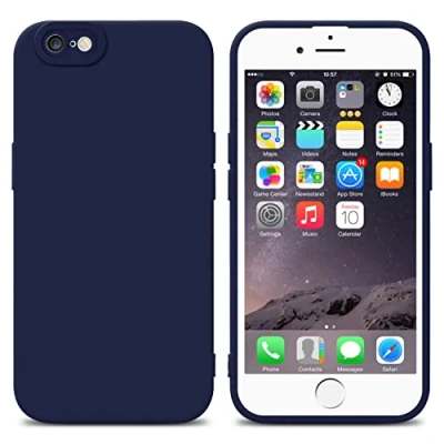 Afbeelding van Cadorabo Hoesje geschikt voor Apple iPhone 6 / 6S in Fluid DONKER BLAUW Beschermhoes gemaakt van flexibel TPU silicone Cover Case