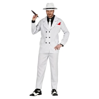 Afbeelding van Fiestas Guirca Kostuum White Gangster maat M (48 50)
