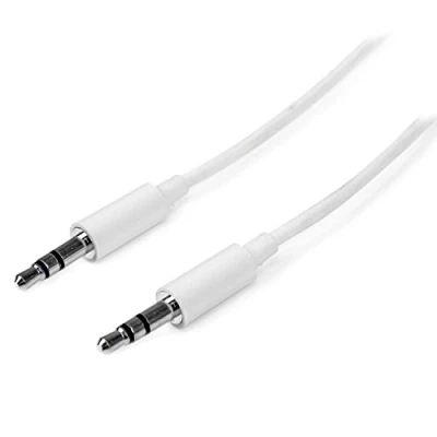 Afbeelding van StarTech.com 2 m slanke 3,5 mm mini jack stereo audiokabel wit (MU2MMMSWH)