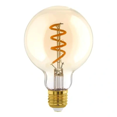 Afbeelding van EGLO LED Lamp E27 fitting Ø 6 cm G60 Amber 2000K Dimbaar