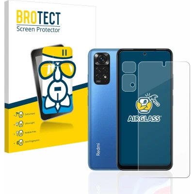 Afbeelding van BROTECT Screenprotector voor Xiaomi Redmi Note 11 (Voor+Camera) Folie Beschermfolie Beschermglas transparant