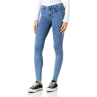 Image de Only Onlrain Life Reg Skinny DNM Noos Jeans Femme, Denim Bleu Moyen. Détails : Pim430, XL / 30L