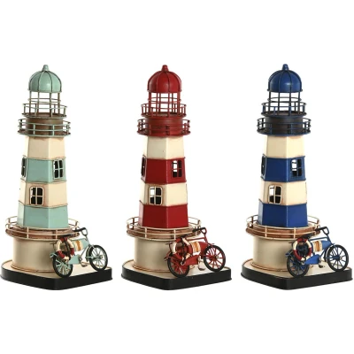 Afbeelding van Decoratieve figuren Home ESPRIT Blauw Rood Crème Hemelsblauw 13 x 32 cm (3 Stuks)