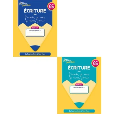 Image de Cahiers Bordas pour tous Ecriture GS 2023 élève 1 et 2 sous film