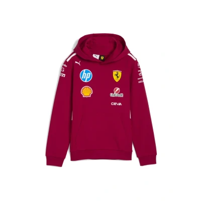 Afbeelding van Puma Scuderia Ferrari HP 2025 TEAM Hoodie voor kinderen, Maat: 128, Dark cherry