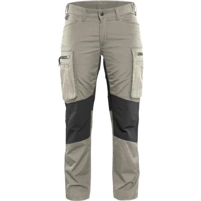 Afbeelding van Blaklader Dames Service werkbroek Stretch 7159 1845 Stone/Zwart