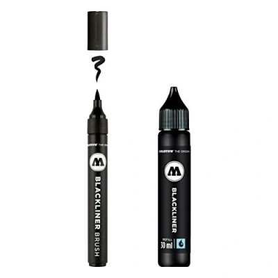 Afbeelding van Molotow Blackliner Brush Marker &amp; 30ml Refill Set