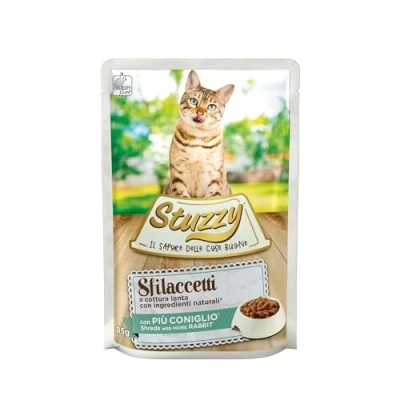 Afbeelding van Stuzzy, Compleet natvoer voor volwassen katten met konijn, in optochten (24 enveloppen van 85 g)