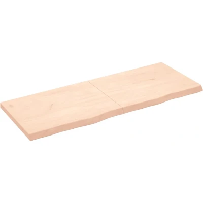 Afbeelding van Wastafelblad 160x60x6 cm onbehandeld massief hout