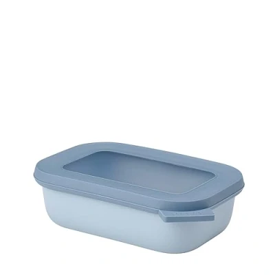 Image de Mepal Bol Multifonction Rectangulaire Boîte Conservation Alimentaire avec Couvercle Convient comme de Hermétique pour le Réfrigérateur, Micro ondes &amp; Congélateur 500 ml Nordic blue