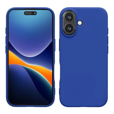 Afbeelding van kwmobile telefoonhoesje geschikt voor Apple iPhone 16 Hoesje smartphone Back cover in Baltisch blauw