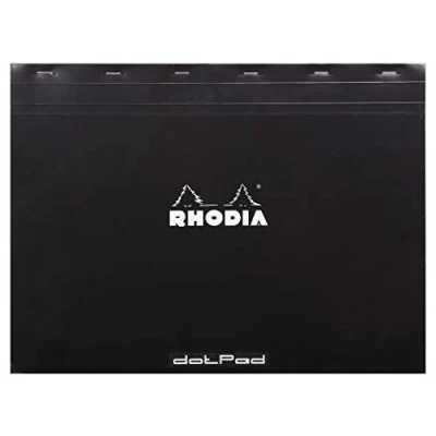 Afbeelding van Rhodia 38559C DotPad Notitieblok (42 x 31,8 cm, 80 vellen, g, microgeperforeerd) 1 stuk zwart