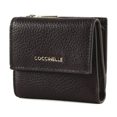 Afbeelding van Coccinelle Metallic Soft Wallet Grained Leather Prune