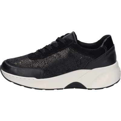 Afbeelding van Josef Seibel Lissi Sneakers laag, Dames, Maat: 39, Schwarz Leer en textiel