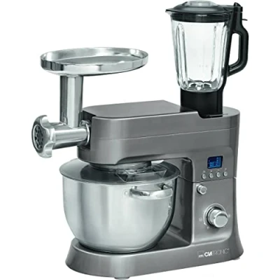 Afbeelding van Clatronic KM 3674 Keukenmachine 4in1 6,2L Titanium, Mixen, LCD, 1200 W, 220 240 V