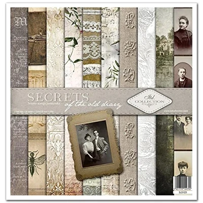 Afbeelding van ITD Collection SLS 025 Scrapbooking pakket, scrapbookingpapier, decoratief papier, papierformaat 310 x 320 mm