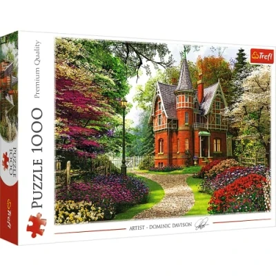 Image de Trefl Puzzle Maison Victorienne 1000 Pièces, Style Victorien, Maison, Arbres, Fleurs, Couleurs, DIY Puzzle, Divertissement Créatif, Amusement, Cadeau, Puzzles Classiques pour Adultes et Enfants