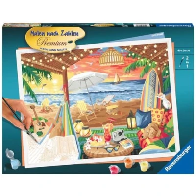 Afbeelding van Ravensburger Schilderen op nummer 20182 Cozy Cabana vanaf 14 jaar
