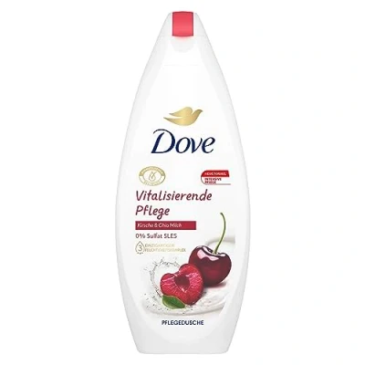 Afbeelding van Dove Douchegel met kers en chia melk drievoudig hydratatiecomplex voor een onmiddellijk zachte huid, 250 ml, 1 stuk