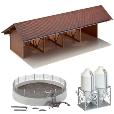 Afbeelding van Faller 1/87 BESCHUTTING V APPARATUUR MESTPUT en VOERSILO&#039;S modelbouwsets, hobbybouwspeelgoed voor kinderen, modelverf accessoires