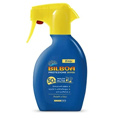 Afbeelding van Bilboa Kinder zonnetrigger voor kinderen met SPF 50+ bescherming, zandvrije formule, waterdicht en zonnebrand, dermatologisch getest, 250 ml